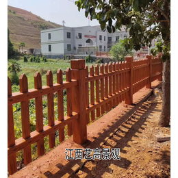广东仿石护栏厂家 湛江仿木栏杆价格 艺高景观仿木护栏制作