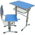 家用学校写字桌儿童学习桌套装带蓝框缩略图4