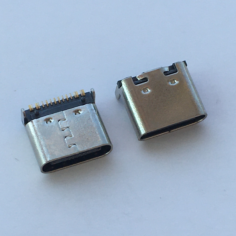 USB  TYPE-C 16P板上单排贴片