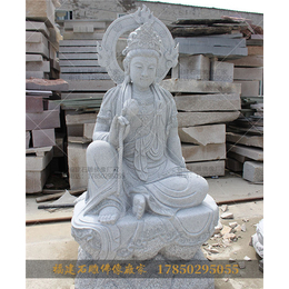 户外小型石雕坐式观音 石雕菩萨龛立像 石雕地藏王菩萨