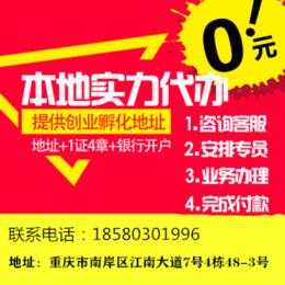 重庆市南岸区0元执照 提供地址注册