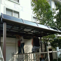 北京定做汽车单边车棚露台雨篷 耐力板雨棚 透明耐力板遮阳棚