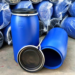 现货供应160升塑料桶 大口蓝色160kg塑料桶