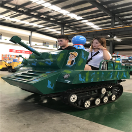 游乐亲子趣味驾驶军人坦克车  大人陪同儿童陆地雪地可开坦克车 