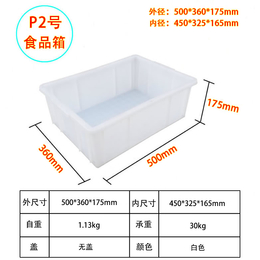 供应格诺P2号食品箱 小号加厚食品级塑料周转箱糕点配送箱