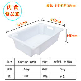 供应格诺P肉食箱 掉头食品箱 加厚鸭肉周转箱