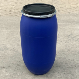 蓝色开口160升塑料桶160L塑料桶法兰桶耐酸碱桶现货缩略图