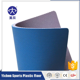 篮球场PVC运动地板厂家出售网格纹运动塑胶地板价格