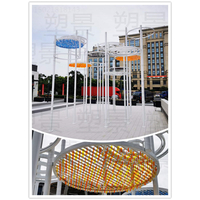 上海景观不锈钢圆环灯光雕塑 亚克力吊坠装饰工艺