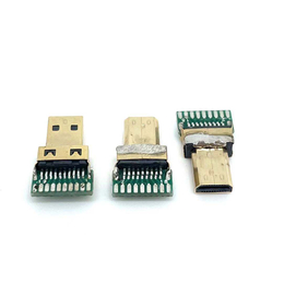 MICRO麦克HDMI夹板公头D型口夹板 带板公头 铜壳镀金缩略图
