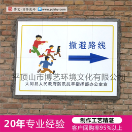 山洪灾害宣传标语山洪灾害防御宣传牌山洪灾害防御瓷砖警示牌