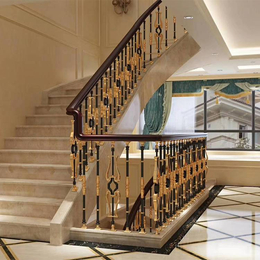 安装铜楼梯K金立柱工艺精湛质量好