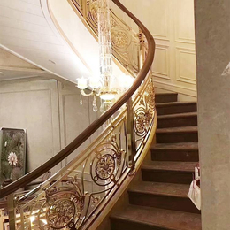 不锈钢香槟金铜楼梯扶手装饰什么款式