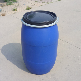 供应新佳125升法兰桶125公斤塑料桶125kg抱箍桶厂家