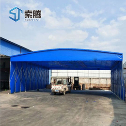 郑州登封市厂家订做轮式电动推拉蓬伸缩雨棚户外活动帐篷