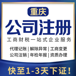 九龙坡注册公司个体户执照代理公司变更