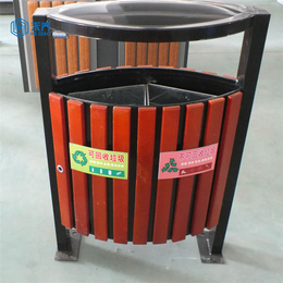 江西禾乔赣州市钢木垃圾桶钢制分类箱公园果皮箱环卫垃圾箱