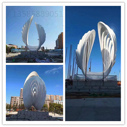济宁广场安装花贝贝壳雕塑 不锈钢镂空贝壳定制