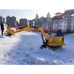 滑雪场挖掘机雪地挖掘机 雪地挖掘机游戏 游乐园雪地挖掘机
