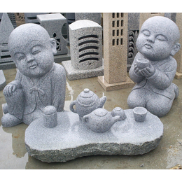 惠安海亨寺庙佛像 石雕小沙弥练功雕塑 寺庙园林小和尚雕塑