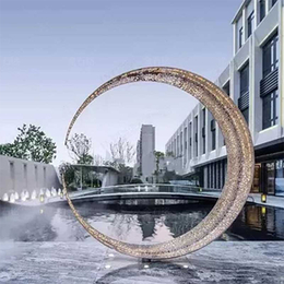 大型不锈钢圆环雕塑摆件缩略图
