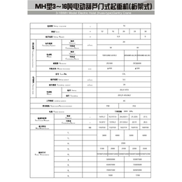 五指山MH单梁门式起重机 成都MH型电动葫芦门式起重机