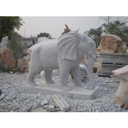 镇宅石雕大象价格-盛晟雕塑-三门峡镇宅石雕大象