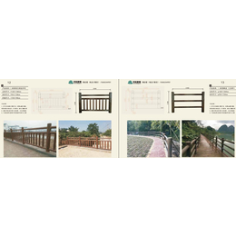 深圳旅游风景区水泥仿木护栏设计制作 造景制作