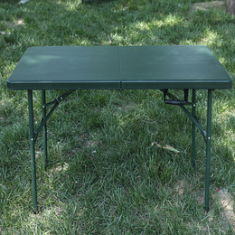 户外吹塑作业桌 军绿色多功能折叠餐桌户外便携式作业训练桌