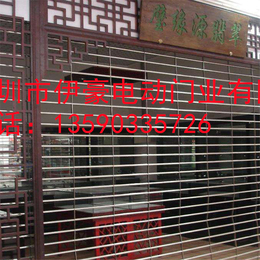 深圳地下停车场出 入口304不锈钢网闸门 通透不锈钢管卷帘门