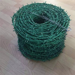 河北镀锌刺绳厂家供应许昌包塑有刺铁丝网包塑铁蒺藜