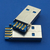 USB 2.0 AM焊线式加长款 4pA公蓝色胶芯 缩略图3