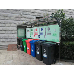 北京海淀区香山订做铁艺宣传栏不锈钢垃圾分类棚