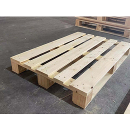 胶州木托盘供应商 松木材质四面进叉 仓库周转使用