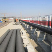 大口径500城市路面排水管工程 pe双壁波纹管SN8 豪家管业生产批发
