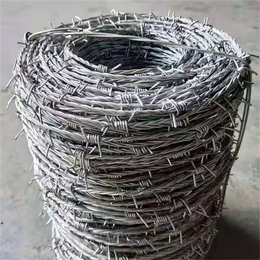 河北镀锌刺绳厂家供应西安圈山铁蒺藜圈地带刺铁丝网