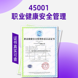 云南ISO认证ISO45001职业健康认证