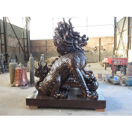 铜麒麟雕塑生产厂-南昌铜麒麟雕塑-兴悦铜雕