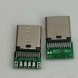 短体TYPE-C母座 24P夹板焊线式夹板带PCB两面插