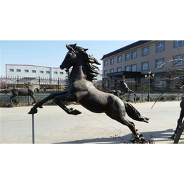 雕塑厂支持定制-北京八马铜雕-高度3米八马铜雕