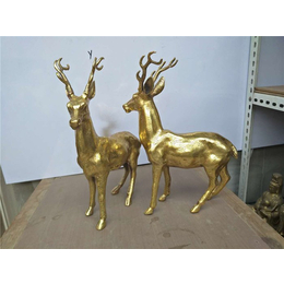 阜新1.6米鹿雕塑-1.6米鹿雕塑黄铜铸造-支持定制