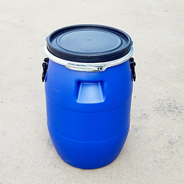 50升蓝塑料桶抱箍50KG化工塑料桶