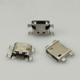 沉板MICRO USB 5P母座 B型*板式 直边雾锡 