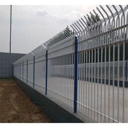 河源工厂锌钢防护围栏定做  小区围墙铁艺栏杆款式价格