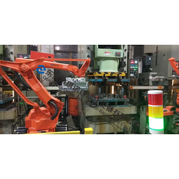 琪诺自动化冲压机械手-单工位联机冲压机器人视频