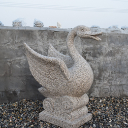 石雕喷水天鹅 园林大理石喷水天鹅 动物雕塑
