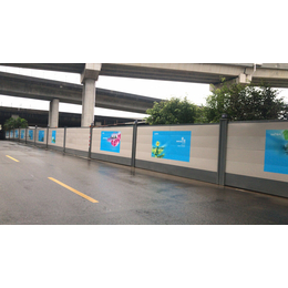广东深圳地铁施工封闭围挡钢结构围栏泡沫夹心铁片护栏冲孔板围蔽