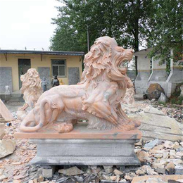 滁州做旧石雕狮子多少钱-盛晟石雕