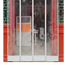 济南夏季防蚊带孔透气自吸软门帘带磁铁镂空家用门帘