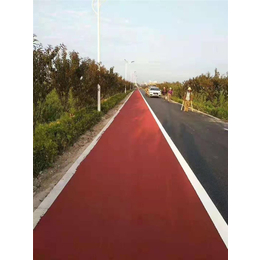建业筑路(图)-彩色防滑路面材料-济南彩色路面